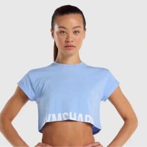 Gymshark Women's Light Blue Crop Top